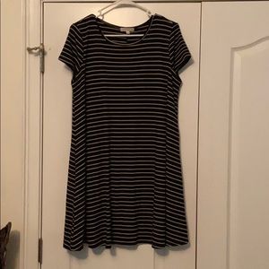Black and white striped Dress